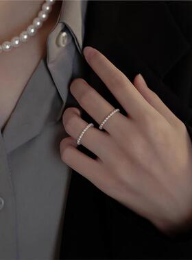 巷南925纯银施家珍珠戒指