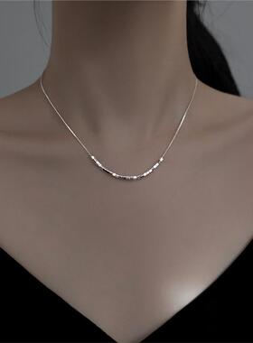 【巷南】999纯银方块项链2