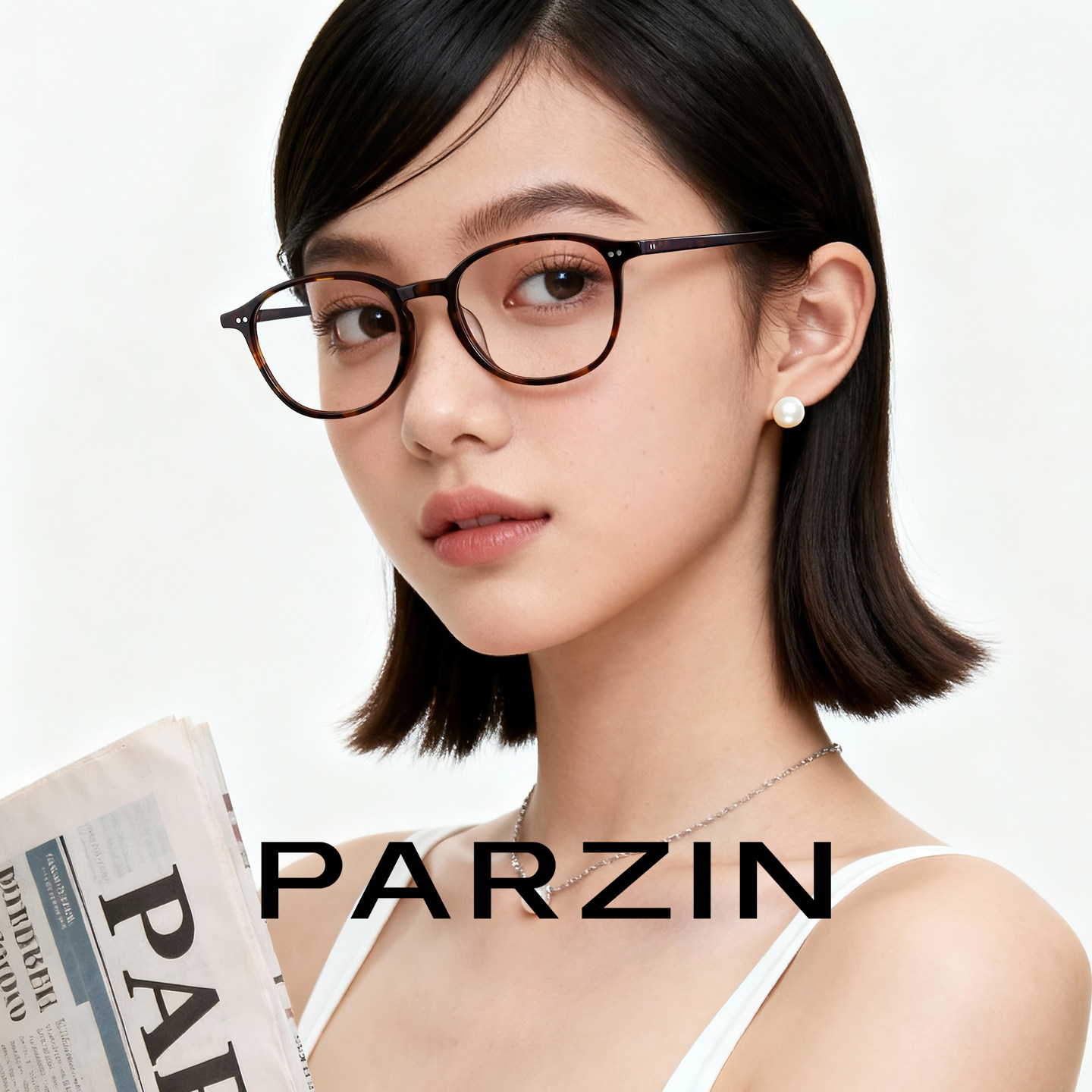 帕森黑框板材镜架男女百搭素颜可配度数蔡司镜片近视眼镜PZ66006