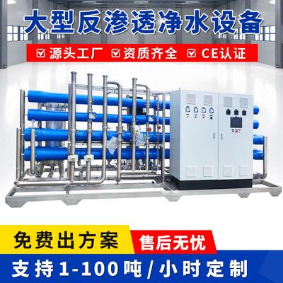 30吨大型RO反渗透水处理设备食品工厂地下水商业用超纯水处理设备