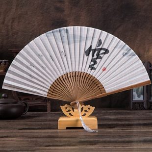 高颜值骨绢玉折扇用耐布结实中国风便携男士 子 男生古风扇中式 男款