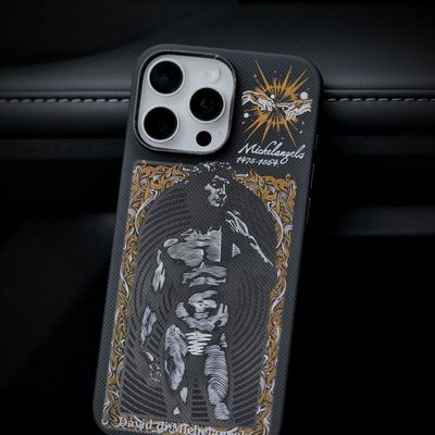 LLC适用苹果iPhone16ProMax《大卫-米开朗基罗》全包磁吸凯夫拉超薄手机壳