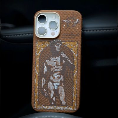 LLC适用苹果iPhone16ProMax大卫-米开朗基罗PBO纤维全包手机壳外置MagSafe磁吸新款超薄保护壳