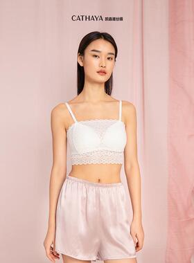 CATHAYA/凯喜雅法式性感桑蚕丝真丝蕾丝内衣防下垂文胸罩NJI40027