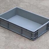 4611灰色周转箱矩形塑料箱物流箱600 400 120mm