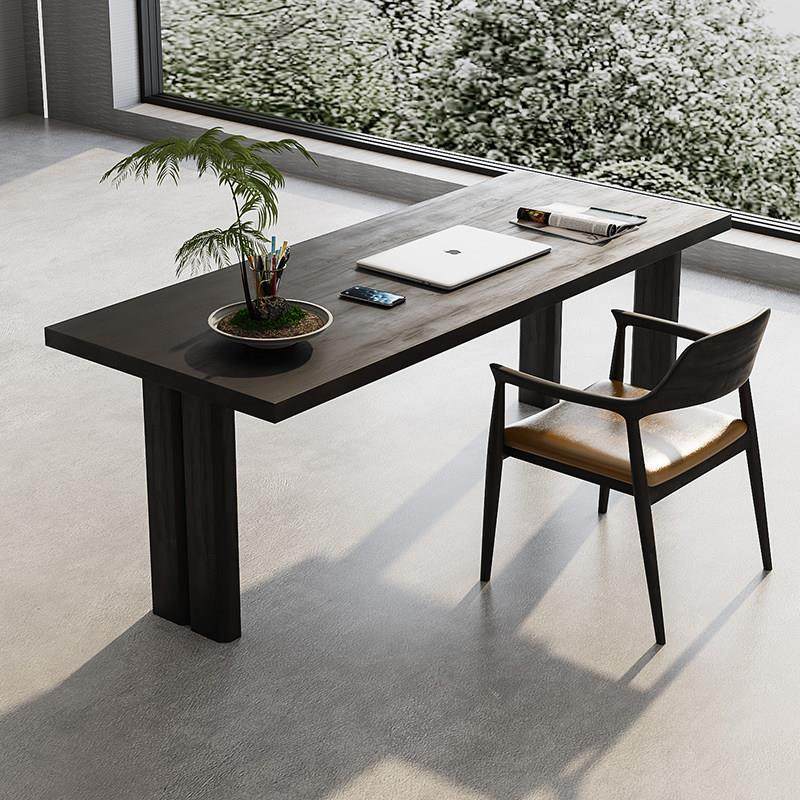 北欧实木极简设计师办公桌创意电脑桌网红书桌单人个性工作室桌椅