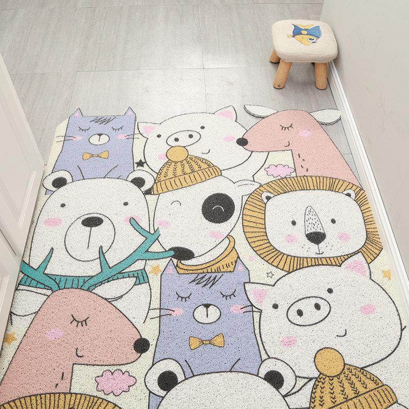 卡通丝圈地垫门垫进门脚垫家用网红进门地毯入户门门口防滑垫子,居家布艺,家用脚垫,淘宝优惠券,粉丝福利购,淘宝优惠卷