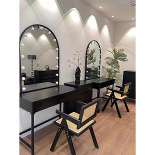 侘寂婚纱影楼专业化妆台带灯彩妆美容院工作室化妆师专用梳妆台