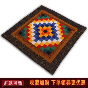 藏式彩色方块拼花桌布酒店居家供桌台布方形茶几民族风布艺装饰