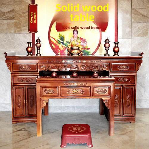农村中堂佛桌佛堂八仙桌神台实木供桌佛台供台条案香案家用财神桌