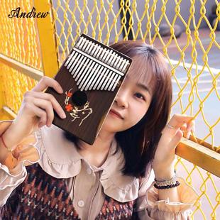 安德鲁17新手乐器21音拇指琴卡林巴琴 儿童礼物 玫瑰木防开裂