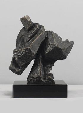 艺术装饰品展示柜高级感轻奢桌面书房摆设件类似朱铭太极雕塑摆件