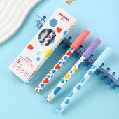 坂禾日系珍宝幸运星大容量1600米书写中性笔黑套装 0.5黑10支套装 开学生刷题笔黑笔书写文具签字速干珍宝BH06