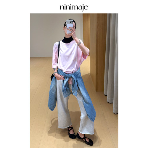 南北贝纯棉宽松女短袖T恤新款