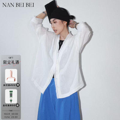 亚麻女士衬衫女透气开衫薄款外套