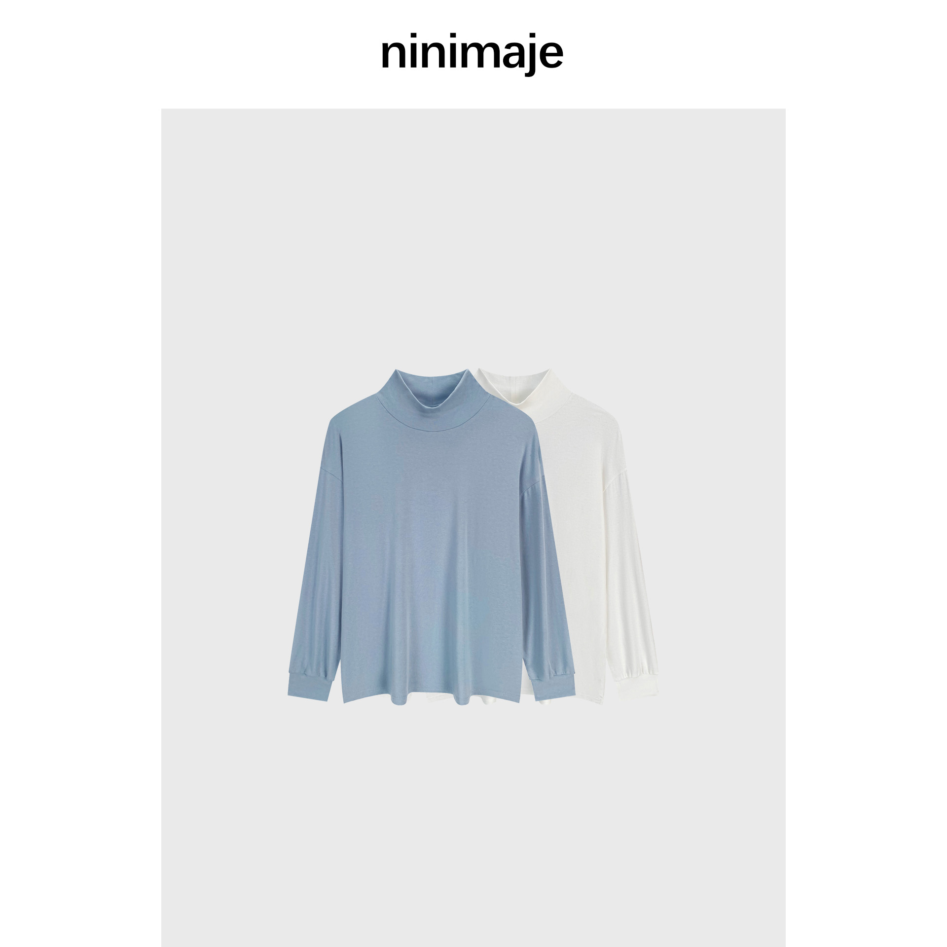 休闲风百搭T恤打底衫女纯色上衣