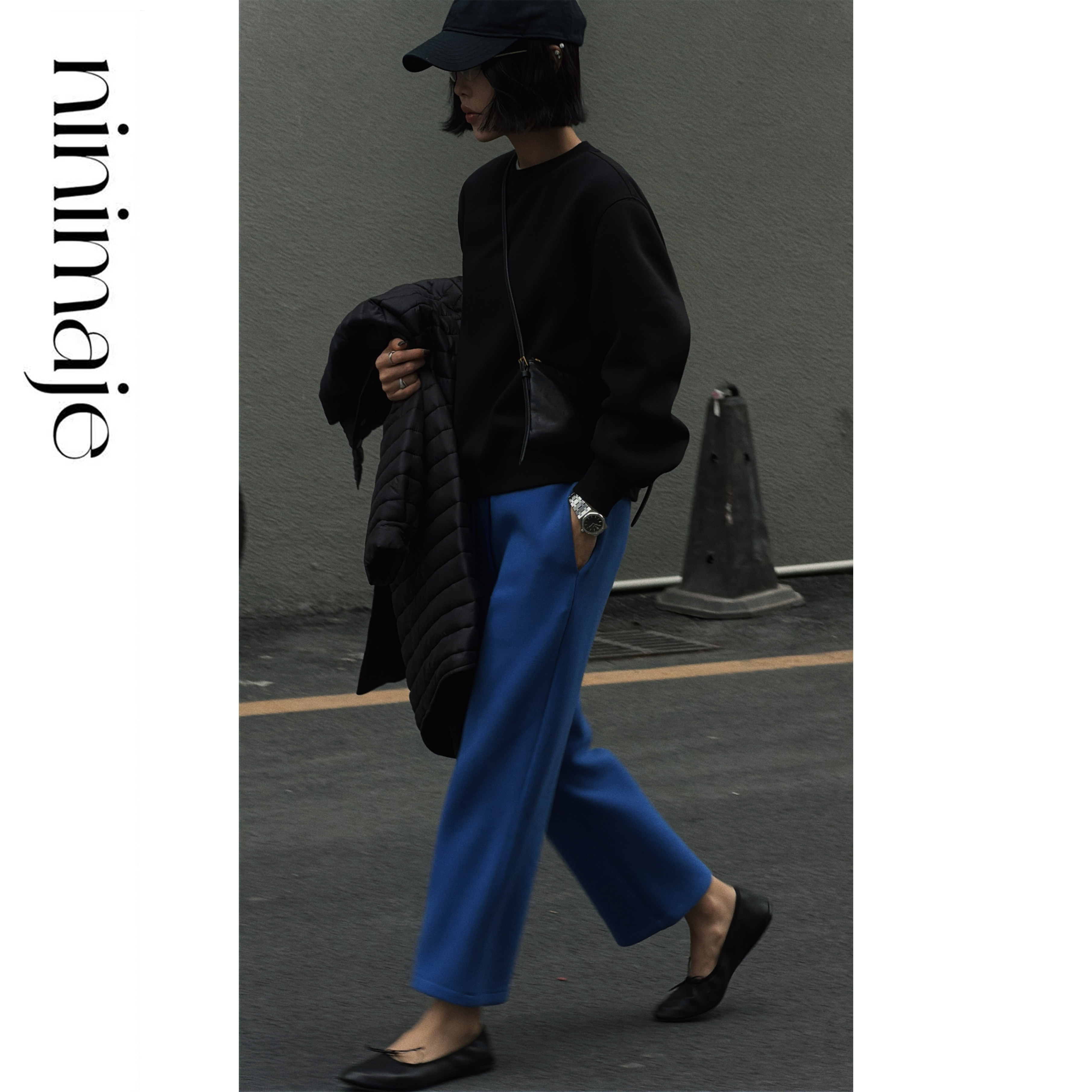 南北贝'九分羊毛休闲裤'抽绳卫裤女一体绒松紧腰头纯色极简风裤子,女装/女士精品,卫裤,淘宝优惠券,粉丝福利购,淘宝优惠卷