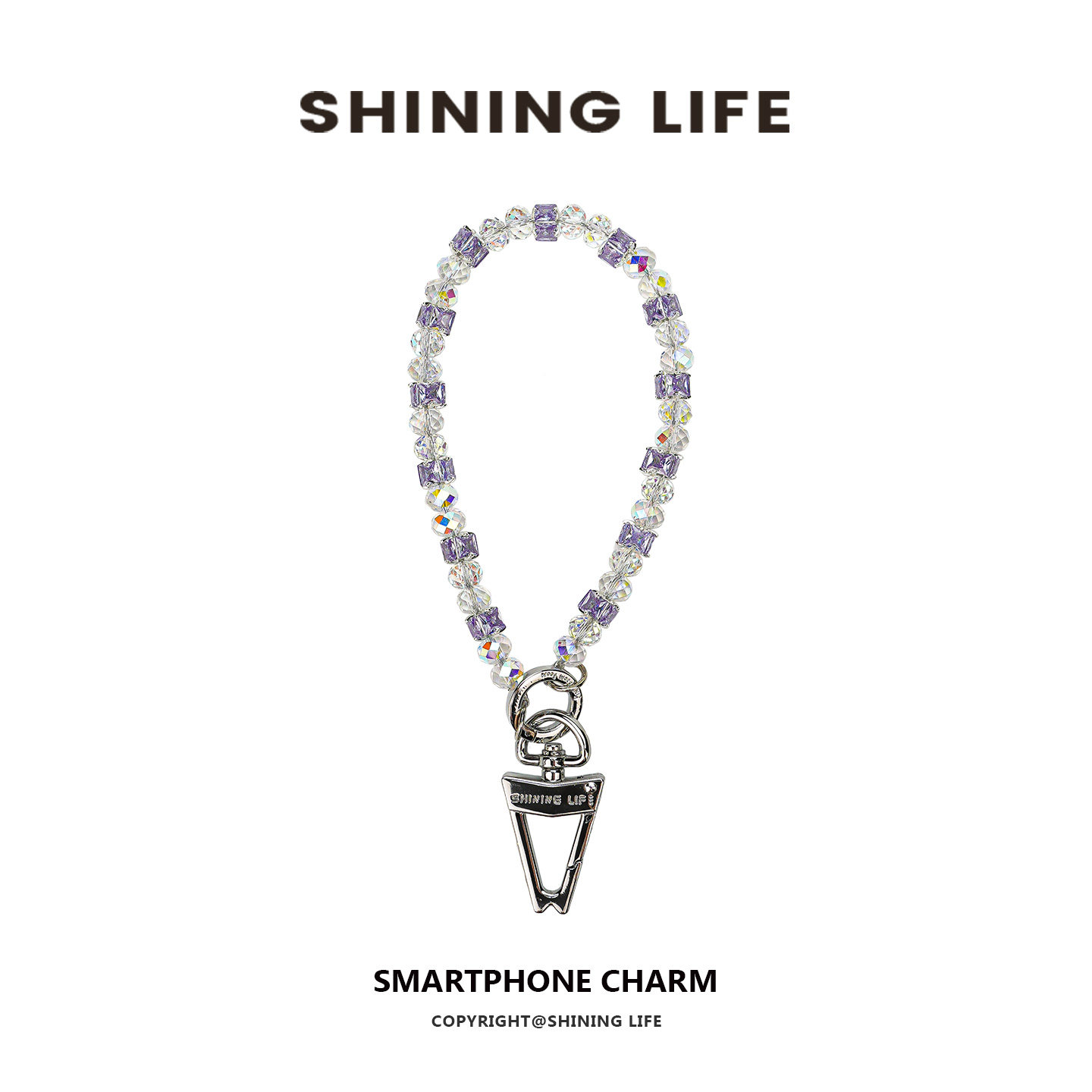 SHINING LIFE奥地利进口施家水晶华子透明紫色锆石串珠手