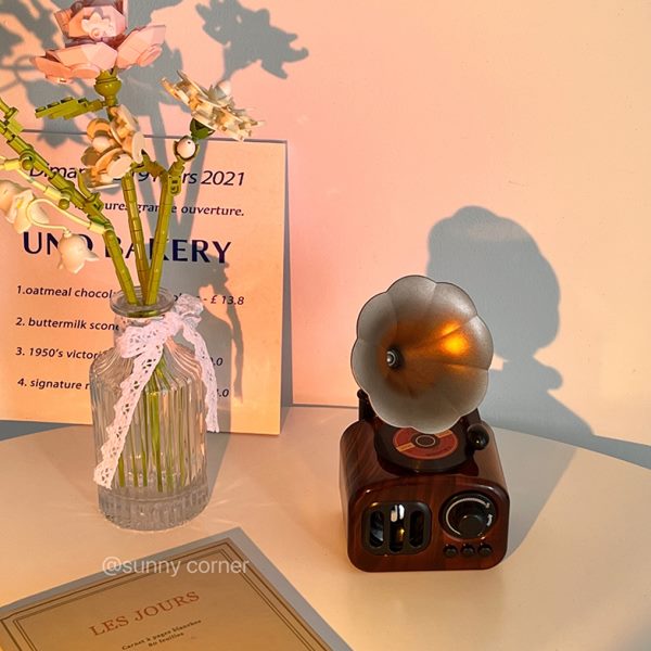 落 元气生日礼物女生ins音乐盒八音盒角复古留声机摆件卧室装饰