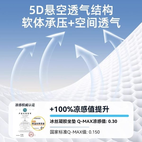 天汽车坐垫夏四季通用透气夏季凉垫学生通风凝胶冰垫冰丝座垫德国