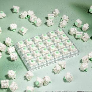 龙井茶轴机械键盘 全行程4mm热插拔轴体 WJBY Lab键盘配件