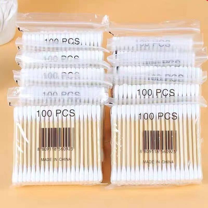 一次性双头棉棒家用化妆清洁耳鼻尖圆两用卫生棒掏耳朵通用棉签