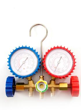 家用空调加氟双表阀CT-536G铜表R22R134R410汽车空调冷媒表工具