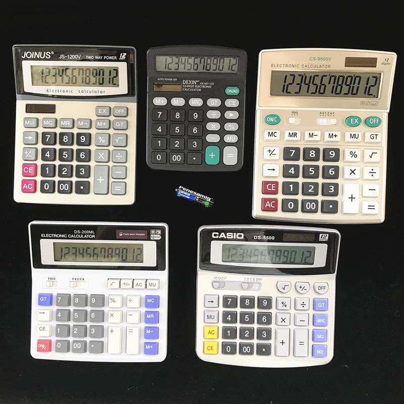 财务办公太阳能计算器9800V电脑按键大显示器M28双电源5500计算机