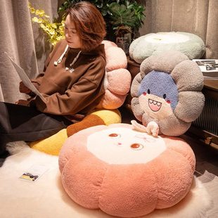 坐墩地子蒲团坐垫飘窗屁股垫榻榻米花朵上卧室地板圆形女 家用日式