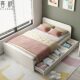 全实木儿童床北欧1米小床1.2米单人抽屉床男女孩小户型储物床