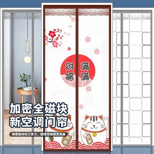 隔热空调门帘冷遮挡家用厨房塑料卫生间隔断帘透明 气吸帘自夏季