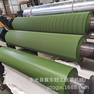 机械瓦楞辊纸箱设备绿色坑机 瓦楞纸板加工特氟龙处理单面机包装