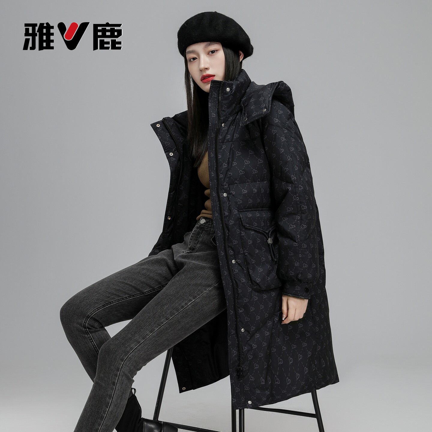 雅鹿羽绒服女中长款2026冬季新款韩版时尚百搭上衣服加厚保暖外套