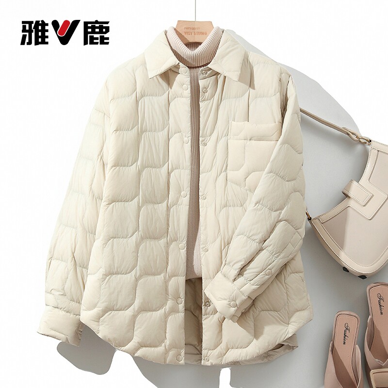 雅鹿洋气轻薄款羽绒服女2026秋冬季新款上衣服运动休闲保暖外套潮