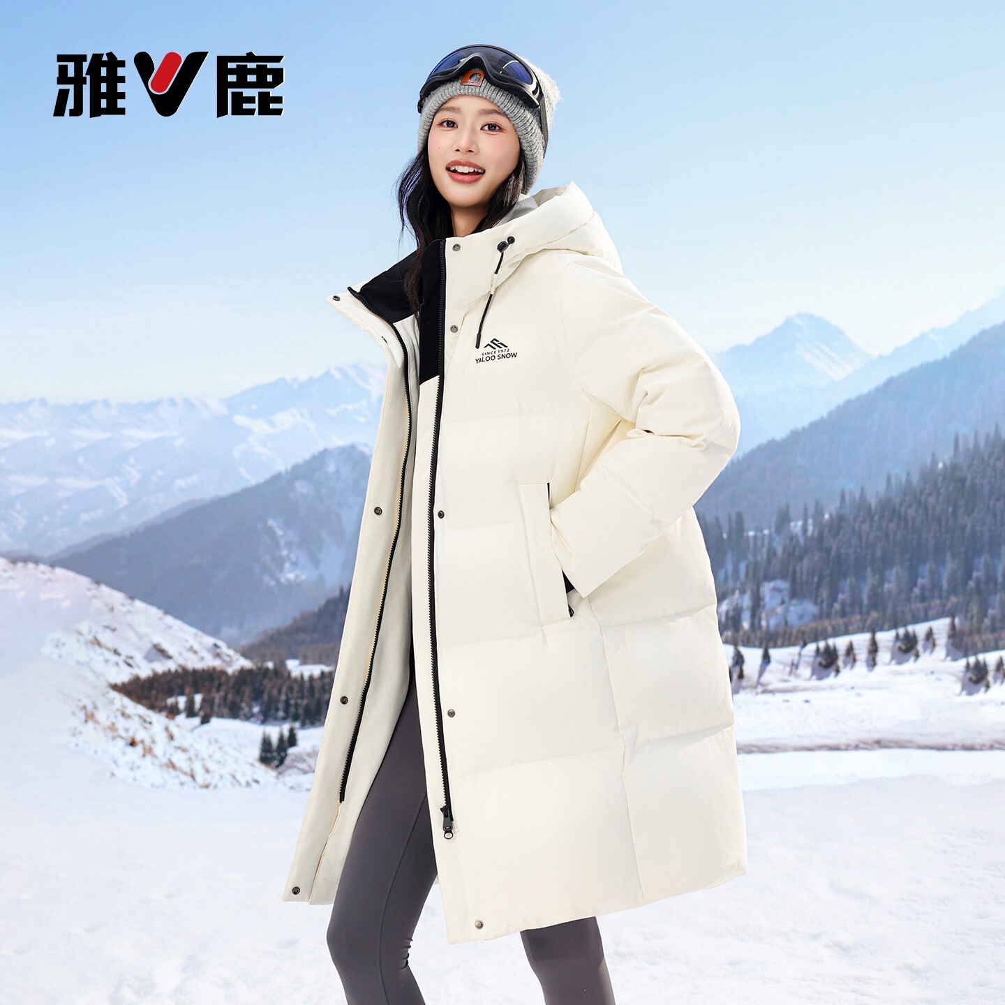 雅鹿韩版时尚羽绒服女2026冬季新款中长款百搭上衣服加厚保暖外套