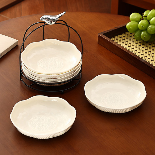 高档吐骨碟餐桌垃圾盘新款家用