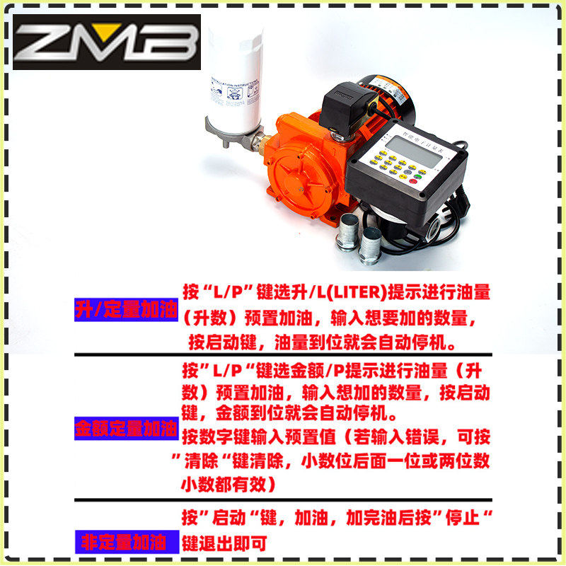 特大流量电动抽油泵12V24V220V大功率自吸泵齿轮泵柴油启停加油机