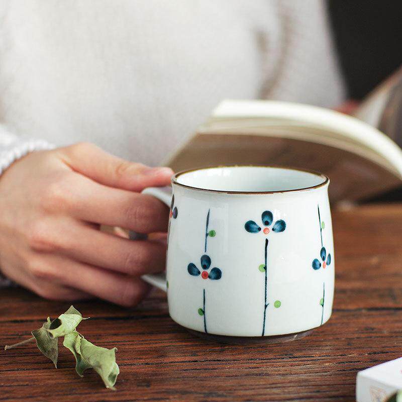 西田木雨马克杯带勺子的杯子可加盖早餐杯麦片杯水杯男女陶瓷杯子