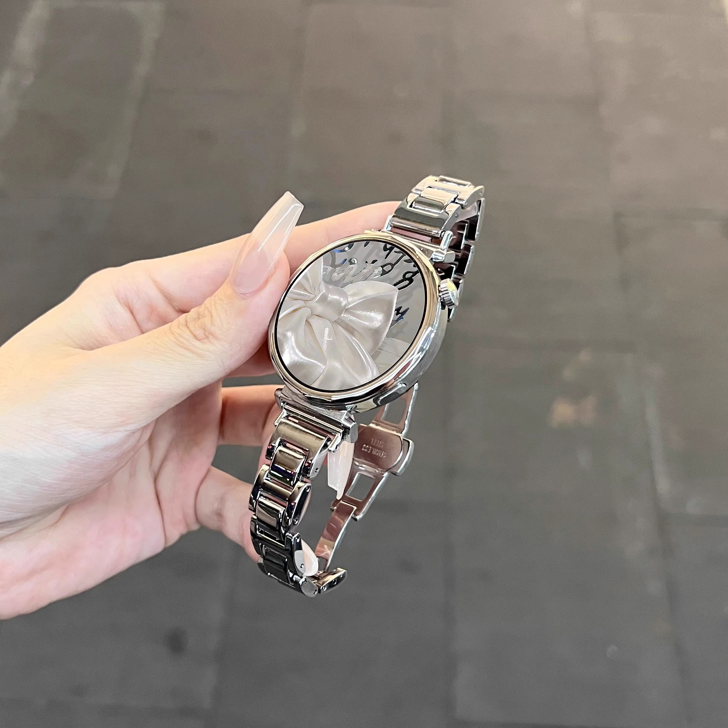 适用于华为GT5表带gt4女款手表表带watch4/3pro金属腕带蓝气球钢带GT3手链高级感41mm腕表夏天轻奢创意时尚