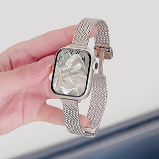 3磁吸金属腕带watchfit2智能手环麦穗米兰替换二三四高级表链夏 FIT4 适用于华为fit4表带新款 4pro手表WATCH