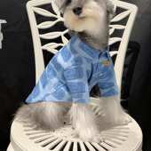 宠物衬衣牛仔三色宠物衣服大狗金毛巨贵萨摩小狗马甲泰迪比熊博美