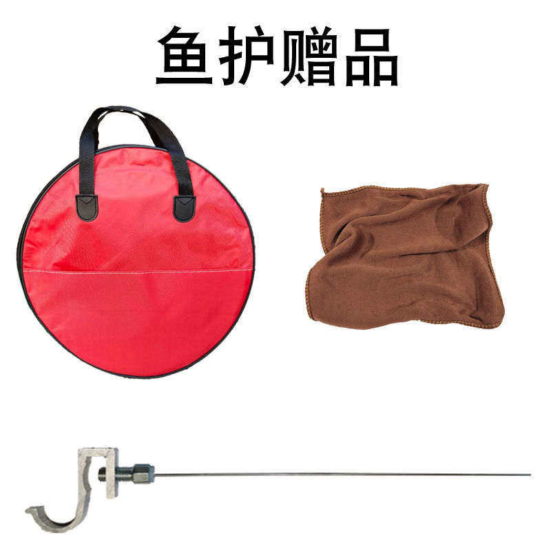 编制鱼护手工编织尼龙线钓鱼鱼户不锈钢滚珠彩色鱼网兜便携装鱼兜