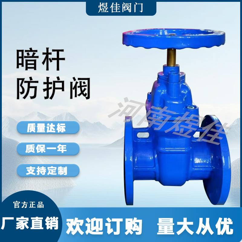 厂6防家供应 球墨铸铁暗杆护闸阀 芯阀门 Z45T铜-1Q 暗杆防护阀