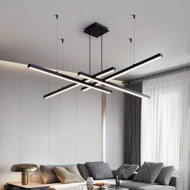 设计师餐厅吊灯简约现代一字长条餐桌吧台灯极简网红前台办公室灯