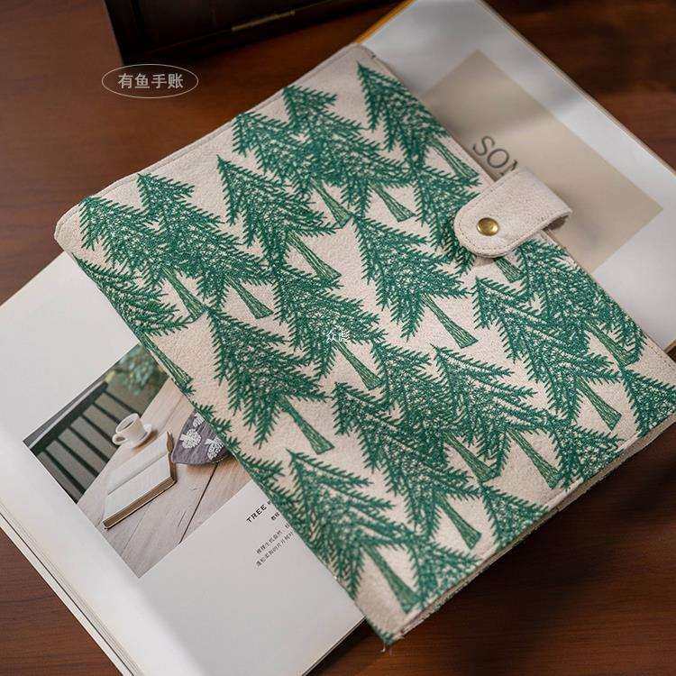 文艺复古B5活页森林记事本面本布艺zb手账本随身子刺绣手工A4