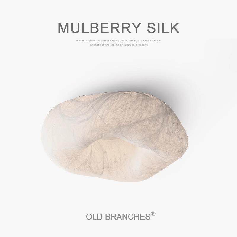老树枝Silk现代奶油风真桑蚕丝吸顶灯设计师艺术客厅主卧室云朵灯