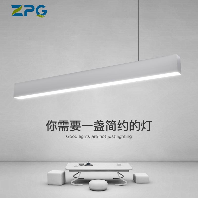办公室吊灯写字楼长方形吊线灯创意长条灯具办公商业照明超市商场