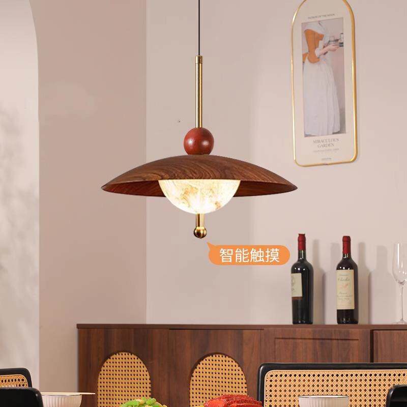 餐厅吊灯可升降触摸感应中古主卧玄关餐桌吧台复古卧室床头吊灯