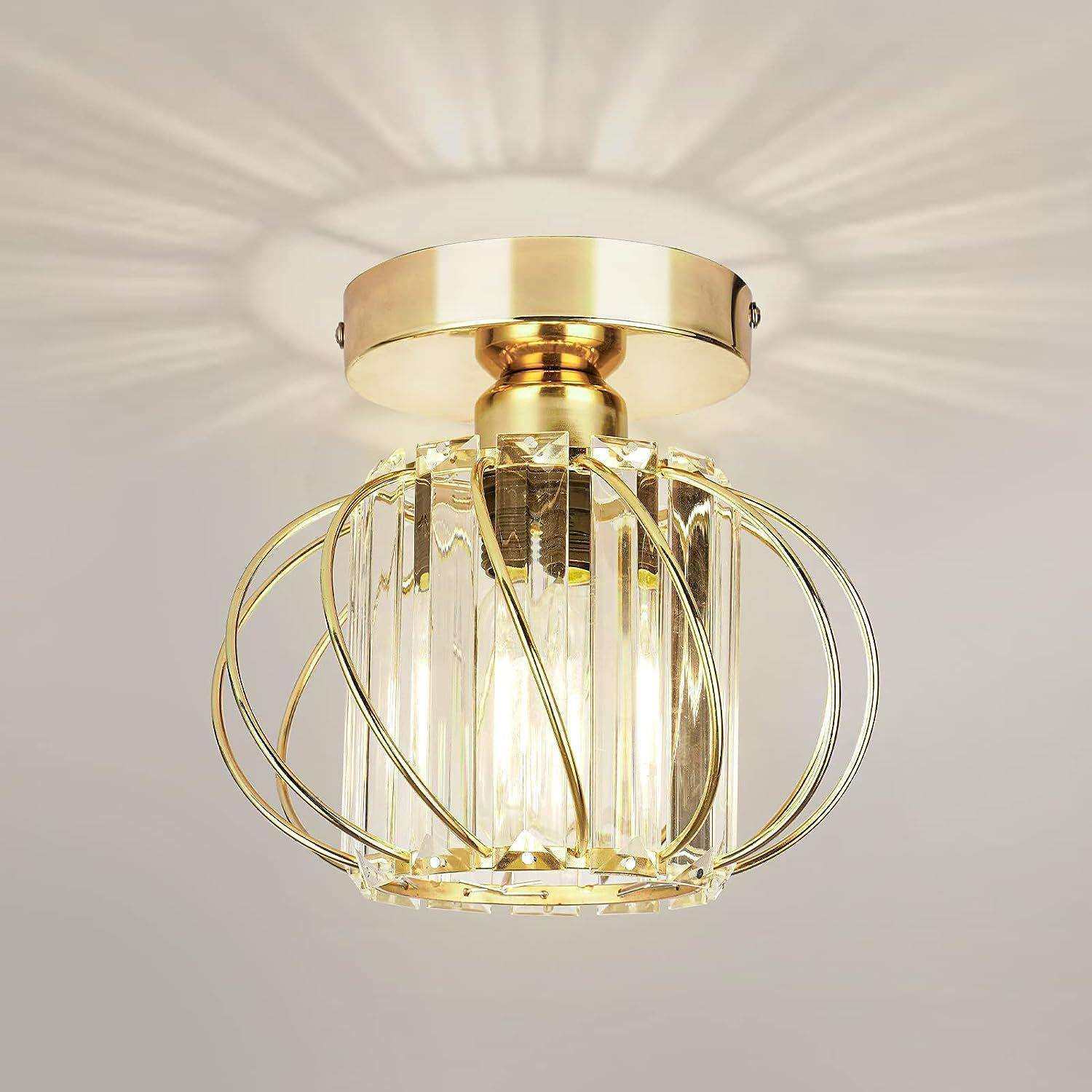 跨境卧室吸顶灯现代铁艺斜线灯笼灯罩水晶轻奢LED光源家用吸顶灯,电子元器件市场,集成电路（IC）,淘宝优惠券,粉丝福利购,淘宝优惠卷