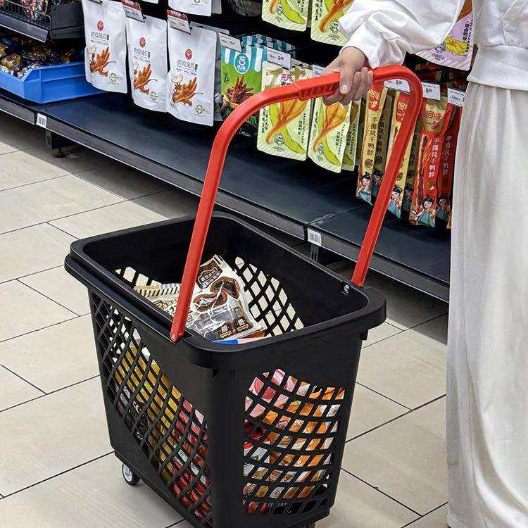 商场超市购物篮拉杆篮加厚大号塑料购物筐便利店带轮拖篮小推车,农机/农具/农膜,播种栽苗器/地膜机,淘宝优惠券,粉丝福利购,淘宝优惠卷